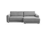 Trendmanufaktur , Dunkelgrau , Textil , Füllung: Schaumstoff, Silikon , Ottomane rechts, L-Form , 250x176 cm , Made in EU , Sitzqualitäten, seitenverkehrt erhältlich, Rücken echt ,