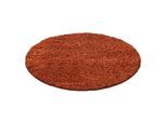 Ayyildiz , Terracotta , Textil , Uni , rund , Oeko-Tex® Standard 100 , für Fußbodenheizung geeignet, schmutzabweisend, für Hausstauballergiker geeignet, lichtunempfindlich, antistatisch, pflegeleicht, strapazierfähig, leicht zusammenrollbar ,