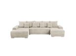 Mid.you , Beige , Textil , Füllung: Schaumstoff,Schaumstoff , Ottomane links, U-Form , 350x203 cm , Liegefunktion ,