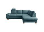Livetastic , Petrol , Textil , 261x206 cm , Liegefunktion, Rücken echt, Armteil links ,