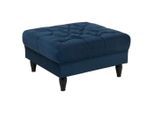 Mid.you , Dunkelblau , Textil , Buche , vollmassiv , quadratisch , 82x44x82 cm , Made in EU ,