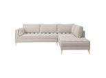 Mid.you , Weiß , Textil , Füllung: Polyester, Silikon , Ottomane rechts, L-Form , 310x204 cm , Made in EU ,