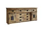 Livetastic Sideboard , Naturfarben , Holz , Mangoholz,Mangoholz , massiv,massiv , 2 Fächer , 10 Schublade(n) Schubladen , 200x90x45 cm , Typenauswahl , Kleinmöbel, Kommoden, Sideboards