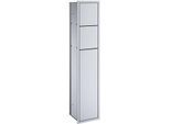 Emco Asis Unterputz-WC-Bürstengarnitur 978305052 809 mm, aluminium/aluminium, Türanschlag rechts
