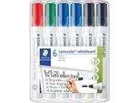STAEDTLER Whiteboardmarker Set Lumocolor® 351, 6er Set, farbsortiert