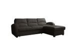 Livetastic , Dunkelbraun , Textil, Leder , Echtleder , Rindleder , L-Form , 227x168 cm , Made in EU , Bettkasten erhältlich, Lederauswahl, Bettfunktion erhältlich, Rücken echt ,