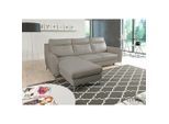 Livetastic , Schlammfarben , Textil, Leder , Echtleder , Rindleder , L-Form , 236x168 cm , Made in EU , Bettkasten erhältlich, Lederauswahl, seitenverkehrt erhältlich, Bettfunktion erhältlich, Rücken echt ,