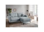 Livetastic , Hellblau , Textil , Uni , Füllung: Schaumstoff,Schaumstoff , L-Form, links montierbar, rechts montierbar , 204x153 cm , Made in EU , Rücken echt ,