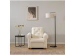 Mid.you , Creme , Textil , Birke, Buche , Hartholz , 93x89x82 cm , Made in EU , inklusive Armlehnen ,