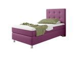 Mid.you , Pink , Textil , H3 , 7-Zonen , 90x115x210 cm , Oeko-Tex® Standard 100 , Matratze, gepolstertes Kopfteil, Federkernmatratze, Topper durchgehend, in verschiedenen Größen erhältlich, Kingsize, Partnermatratze mit durchgehendem Bezug ,