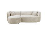 Mid.you , Weiß , Textil , Ottomane links, L-Form , 264x143 cm , Made in EU ,