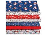 Patchwork- und Quiltpaket "Singing Santa", blau-color