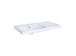 Geberit Acanto Waschtisch 500625012 90 x 48,2 cm, Ablagefläche rechts, mit Hahnloch, mit Überlauf, weiß