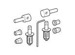 Geberit Vitelle Scharnier-Set 598144000 für WC-Sitz