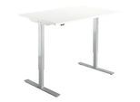 Schreibtisch Start Off - elektrisch höhenverstellbar - T-Fuss - B 1200 x T 800 x H 755-1255 mm - weiss/weissaluminium
