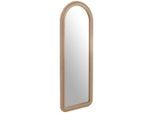 Mid.you Wandspiegel, Taupe, Glas, Textil, Holzwerkstoff, oval, 60x160x4 cm, Ganzkörperspiegel, Spiegel, Wandspiegel