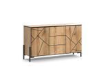 Vicco Kommode, Eiche, Holzwerkstoff, 7 Fächer, 3 Schubladen, Rechteckig, 124x69.6x39.7 cm, Wohnzimmer, Kommoden & Sideboards, Kommoden