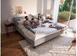 Polsterbett HOME AFFAIRE "Fionara, Familienbett, extrabreite Liegefläche 240cm, in 2 Längen", grau, B:268cm H:82cm L:255cm, 100% Polyester, Betten, Polsterbett, inkl. 7-fache Einlegetiefenverstellung & saugroboterfreundliche Höhe