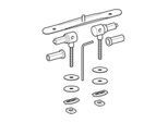 Geberit Edelstahlscharniere für WC-Sitz 59815400 zu 571010,573045,573640