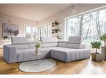 Ecksofa EXXPO - SOFA FASHION "Elianos, hoher Sitzkomfort, aufwendige Kreuzsteppung im Sitz, L-Form", beige, B:307cm H:73cm T:201cm, Sofas, Ecksofa, Kopfteile & Sitztiefe verstellbar, mit Bettfunktion, Cord, beige
