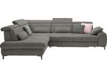 Ecksofa, grau (famosa slate), SET ONE BY MUSTERRING, Sofas, B/H/T: 317cm x 86cm x 220cm, Flachgewebe, Armlehne rechts, Sitztiefenverstellung,Kopfteilverstellung,Bettfunktion,Schubkasten, 100% Polyester, Ecksofa, Kaltschaumpolsterung, Flachgewebe, whlw. mit Funktionen, Sitzhöhe 49, B:317cm H:86cm T:220cm