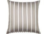 Kissenbezug JANINE "modernclassic 39028-28", braun (vulkan), B:80cm L:80cm, Mako-Satin, Obermaterial: 100% Baumwolle, Kissenbezüge, Kissenbezug, mit Reißverschluss