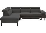 Ecksofa HOME AFFAIRE "Arnayon mit Querschläfer-Bettfunktion, Schlafsofa, großer Bettkasten", grau (anthrazit), B:272cm H:79cm T:217cm, 95% Polyester, 5% Nylon, Sofas, Ecksofa, manuelle Kopfteilverstellung, Tonnentaschen-Federkern, Feincord L-Form