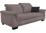 2,5-Sitzer DOMO COLLECTION "Sully bequem, Breite 210cm, zeitlos und elegant", braun (schlamm), B:210cm H:84cm T:102cm, Luxus-Microfaser (100% Polyester);Kunstleder SOFTLUX;Luxus-Microfaser ALTARA NUBUCK (100% Polyester);Chenille (100% Polyester), Sofas, 2 5-Sitzer, wahlweise mit Rückenverstellung