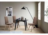Polsterstuhl STRESSLESS "Laurel", braun (mole batick, eiche natur), B:49cm H:105cm T:60cm, Leder BATICK: BATICK ist ein leicht korrigiertes, durchgefärbtes und genarbtes Möbelleder, bei dem die meisten Unebenheiten und Spuren in der Regel entfernt wurden., Stühle, Polsterstuhl, High Back, Größe L, mit schräggestellten Beinen in Eiche natur