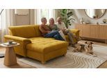 Ecksofa OTTO HOME "Eggery 279 x 170 cm, auch mit Schlaffunktion & Bettkasten, Holzfüße", gelb (gold), B:279cm H:81cm T:170cm, 90% Polyester, 10% Nylon, Sofas, Ecksofa, Kopfteile verstellbar, L-Form, aus Pet Friendly Cord