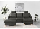 Ecksofa SIT & MORE "Farö L-Form", grau (anthrazit), B:234cm H:90cm T:168cm, Sofas, Ecksofa, inklusive Federkern, wahlweise mit Schlaffunktion und Bettkasten