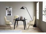 Polsterstuhl STRESSLESS "Laurel", beige (vanilla paloma, schwarz), B:58cm H:105cm T:60cm, Leder PALOMA: PALOMA ist ein durchgefärbtes Semianilin-Möbelleder mit natürlicher Narbung., Stühle, Polsterstuhl, High Back mit Armlehne, Größe L, mit schräggestellten Beinen