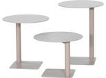 Beistelltisch SPINDER DESIGN "SUNNY 30", grau (silky taupe, silky taupe, silky taupe, silky taupe, silky taupe, silky taupe), B/H/T: 40cm x 30cm x 40cm, Tische, Beistelltisch, Beistelltisch aus Stahl