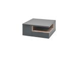 Mid.you Couchtisch , Grau , Holzwerkstoff , Uni , 2 Schublade(n) Schubladen , quadratisch , 35x80x80 cm , Stauraum, offenes Fach , Wohnzimmer, Wohnzimmertische, Couchtische, Couchtische eckig