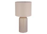 Globo Tischleuchte , Champagner , Textil , 50 cm , CE , Wippschalter , Lampen & Leuchten, Innenbeleuchtung, Tischlampen, Tischlampen