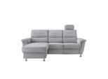 Livetastic , Silberfarben , Textil , Uni , L-Form , 231x165 cm , Rücken echt, USB-Anschluss, Herz-Waage-Funktion, USB-C-Anschluss ,