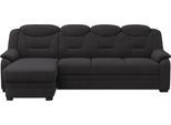 Ecksofa COTTA "Marcus L-Form", schwarz, B:262cm H:99cm T:162cm, 100% Polyester, Sofas, Ecksofa, wahlweise mit Schlaffunktion