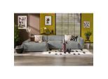 Mid.you , Hellgrau , Textil , Ottomane links, L-Form , 343x170 cm , Made in EU ,