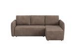 Mid.you , Taupe , Textil , seitenverkehrt montierbar, L-Form , 239x170 cm , Liegefunktion ,
