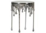 Ambia Home Beistelltisch , Silberfarben , Metall , rund , rund , 38x50x38 cm , Wohnzimmer, Wohnzimmertische, Beistelltisch, Beistelltische rund