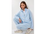 Kontrastbesatz Detail Reißverschluss Sweatshirt & Jogginghose Zweiteiliges Set