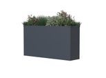 Westmann Talus l metalen plantenbak met bodem 100x25x52 cm
