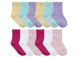 Sock Snob - 12 Paar Tick Tock Baby Kabelsokjes met Strik voor Jongens & Meisjes - Diverse