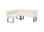 Livetastic Eckbank, Beige, Metall, Textil, 5-Sitzer, L-Form, 190x150 cm, Esszimmer, Bänke, Eckbänke