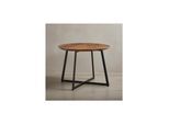 KADIMA DESIGN Haim-Couchtisch aus massivem Sheesham-Holz, Rund, Modernes Design, 60x60x45 cm