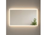 Emke Badspiegel, Transparent, Glas, Rechteckig, 100x60x3.5 cm, Badezimmer, Badezimmerspiegel, Badspiegel