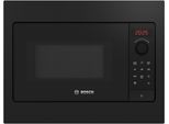 BOSCH Einbau-Mikrowelle "BFL523MB4", schwarz, B:49,5cm H:38,2cm T:33,5cm, Mikrowellen, 38 cm hohe, 50 cm breite Einbau-Mikrowelle mit 7 Automatikprogrammen, Einbau-Mikrowelle