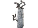 Dekofigur CASABLANCA BY GILDE "Skulptur Assistance", braun (bronzefarben), B:18cm H:43cm T:5cm, Polyresin, Dekofiguren, Dekofigur, Dekoobjekt, Höhe 43 cm, mit Spruchanhänger, Wohnzimmer