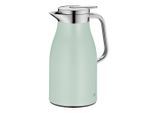 Alfi Isolierkanne Skyline, Pastellgrün, Metall, 1,0 L, doppelwandig, Ausgießer, lebensmittelecht, Glaskolben, abnehmbarer Deckel, Schraubverschluss, hält warm, kalt, schadstofffrei, Einhandbedienung, Kaffee & Tee, Kannen, Thermoskannen