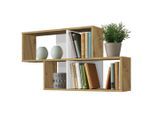 Mid.you Wandregal, Weiß, Eiche Artisan, Holzwerkstoff, 100x53x20 cm, Made in Germany, Küchen, Küchenmöbel, Küchenregale